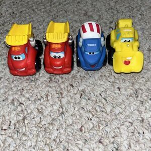 Lot‎ of 4 Tonka Chuck and Friends Hasbro Soft Mini Chunky Construction Vehicles